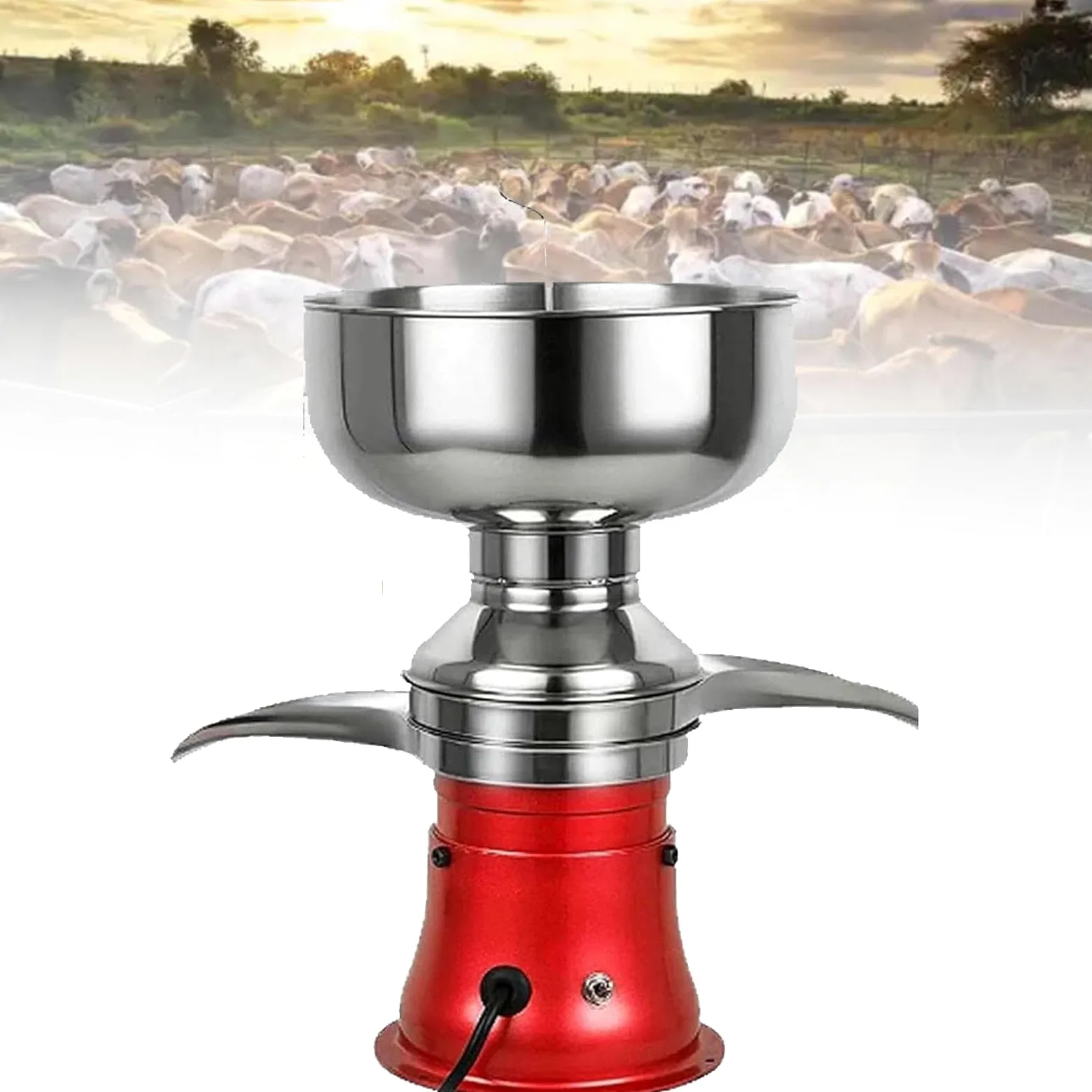 Espumador de leche, separador de leche de acero inoxidable para un procesamiento eficiente de lácteos en ranchos y granjas.