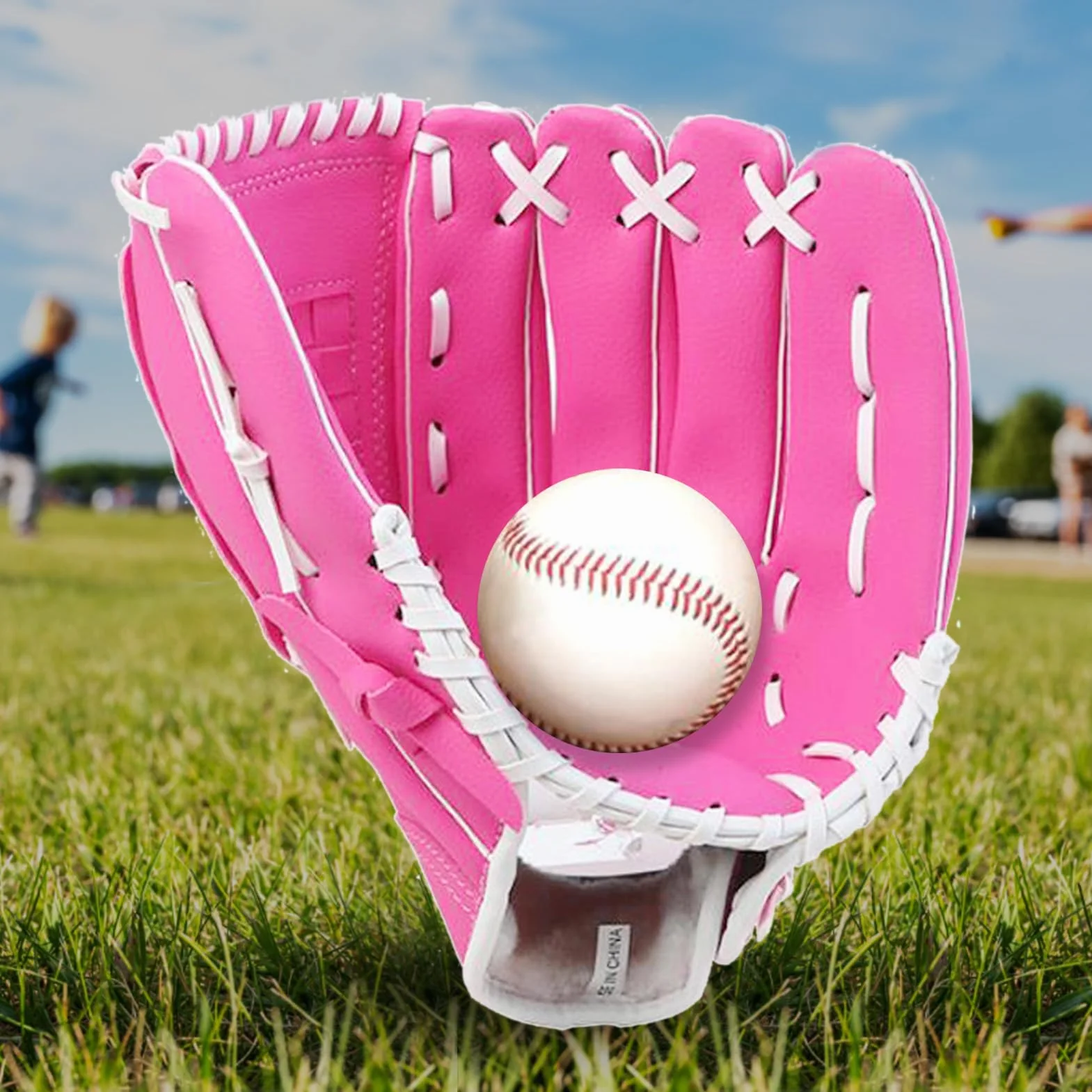 Guantes de béisbol para niños Guante de softbol Transpirable Cuero Juvenil