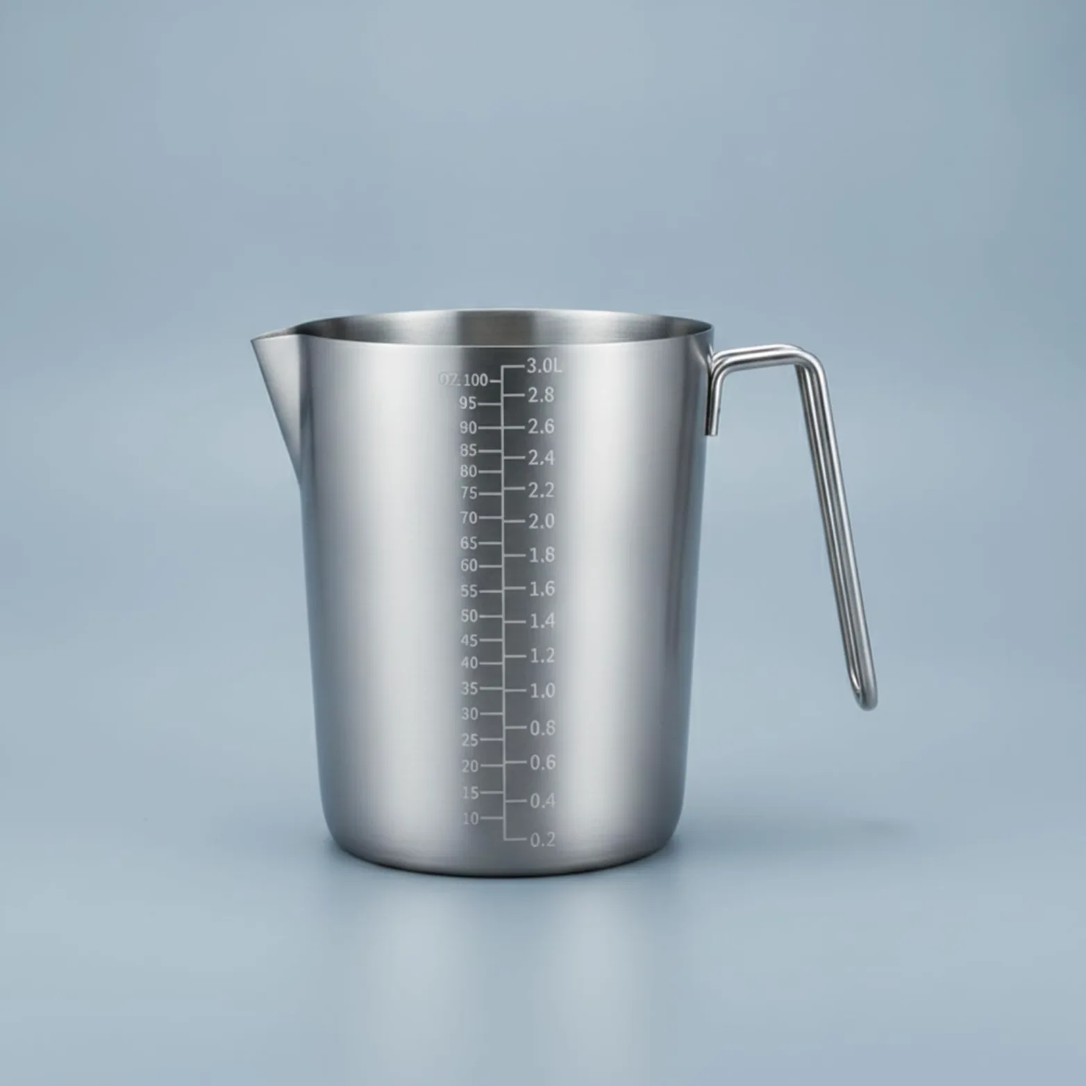 MagiDeal Jarra Medidora de Cocina Vaso Medidor Taza Medidora Jarra con Graduaciones de Fácil Lectura Acero Inoxidable Resistente y Moldeado Adecuada para, 5L