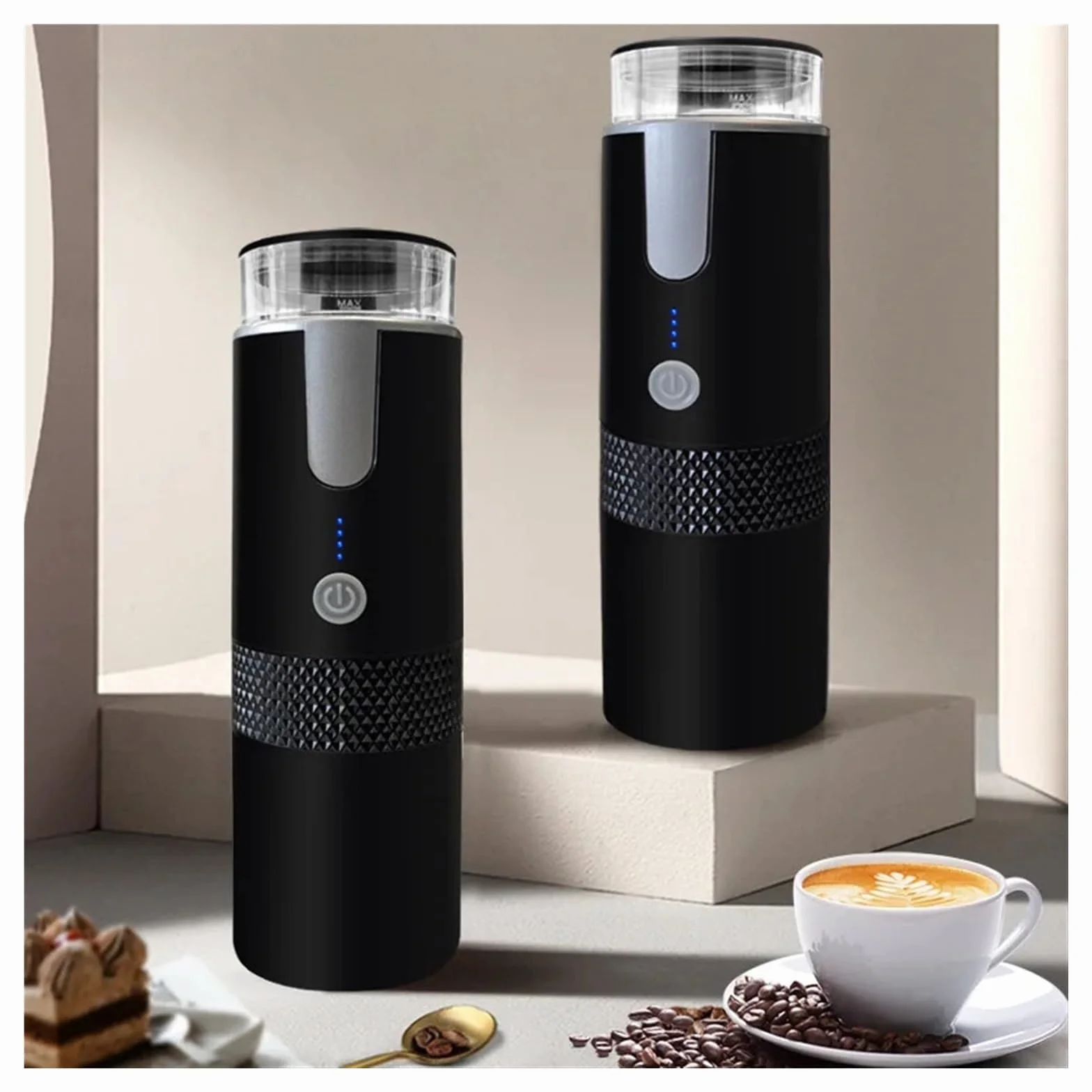 Máquinas de café,Cafetera portátil, Cafetera, cafetera eléctrica de cápsulas molidas, cafetera portátil apta for café en polvo y cápsulas de café