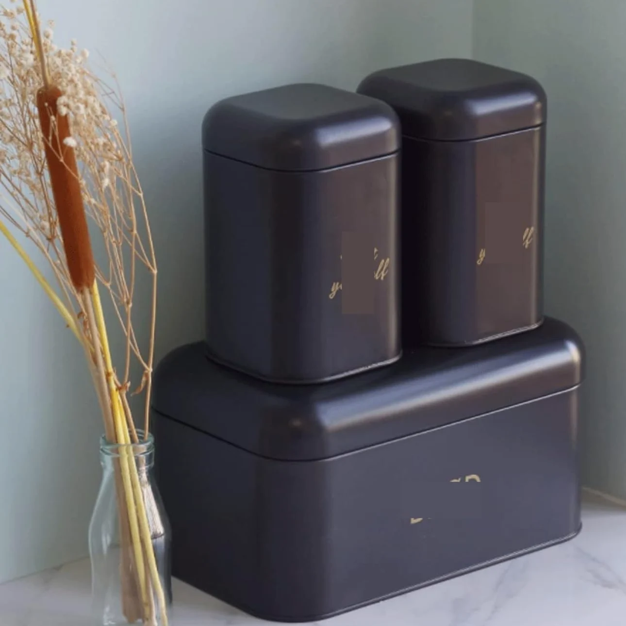 Caja De Pan Panera Para Pan Caja De Pan De Metal Para Repostería Y Contenedor De Alimentos, Almacenamiento De Pan Para Almacenamiento De Caja De Pan De Mostrador Caja Contenedor De Pan(30*18*16cm)