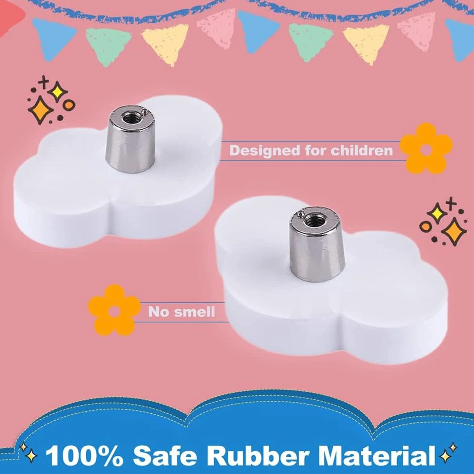 8 Pomos de Armario Con Forma de Nube Para Habitación de Niños, Diseño de Dibujos Animados, Tiradores de Muebles y Cajones Con Tornillos