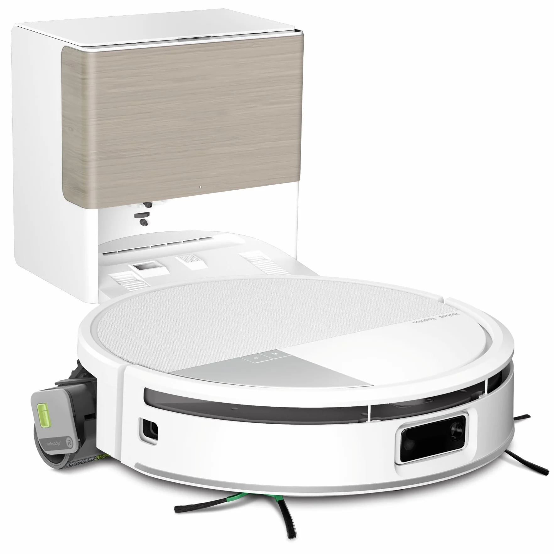 iRobot Roomba MAX 705 Combo con Base AutoWash multifunción y Agua Caliente, Rodillo de fregado PowerSpin Extensible, Cubierta Protectora, cepillos Dobles, fregado y Secado con Calor, LiDAR 3D con IA_B
