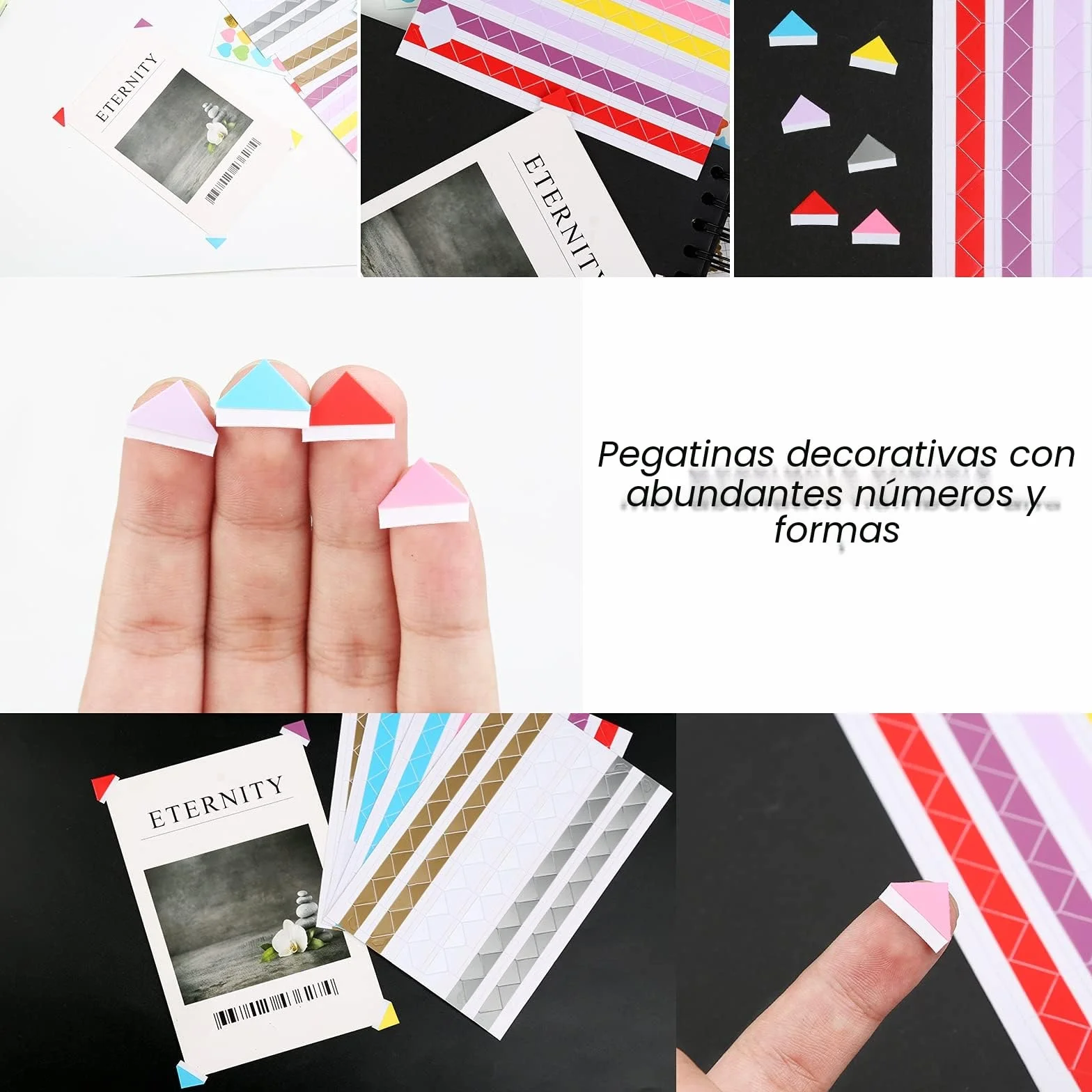 HC Álbum de Fotos Scrapbook A5 Para Pegar Y Escribir, De 30 Páginas Negras Albumes De Recortes, de Bricolaje con Bolígrafo Brillante y Pegatinas, Regalo Para Bebés, Parejas, Amigos (AK-FO)