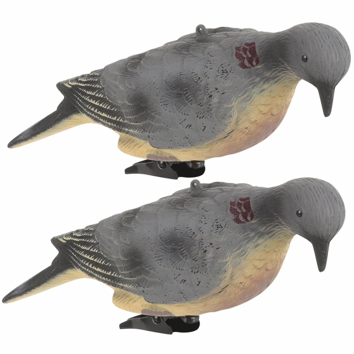 Milisten 2piezas Palomas Artificiales Decorativas De Plástico Diseño De Paloma para Caza Estatua De De PE Ligera con Clip Decoración De Aves para Hogar