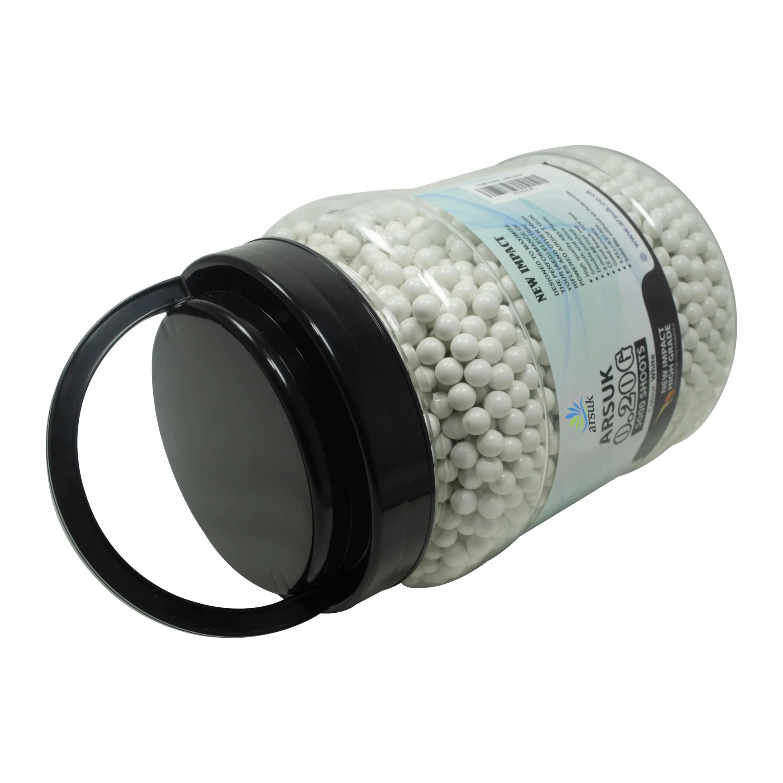 ARSUK Balines Airsoft 6mm 0,20g 5000 Unidades Bolas BB Plásticas Sin Costuras