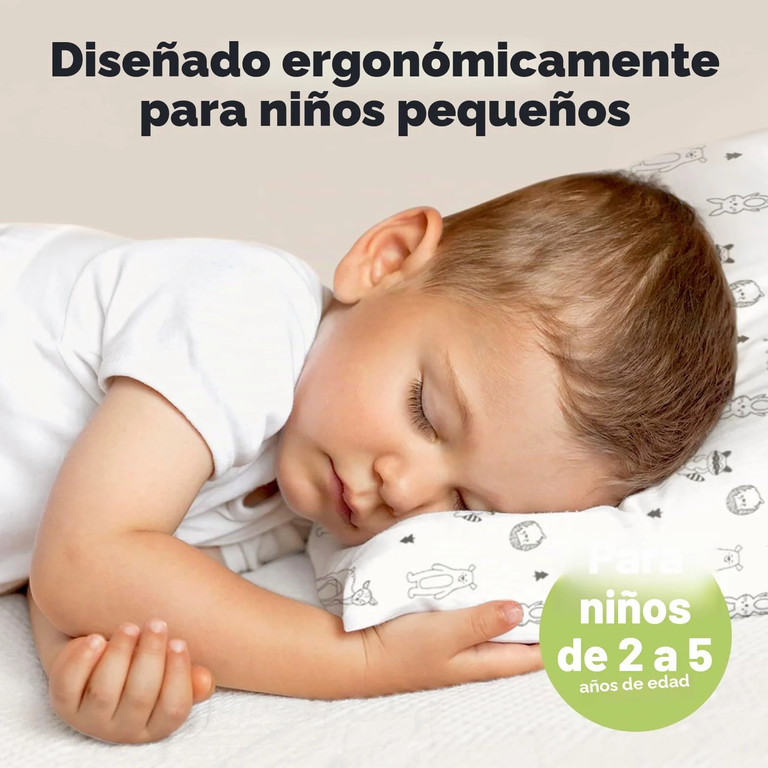 KeaBabies Almohada para Niños Pequeños con Funda de Almohada Jumbo - Algodón Orgánico Suave Lavable a Máquina