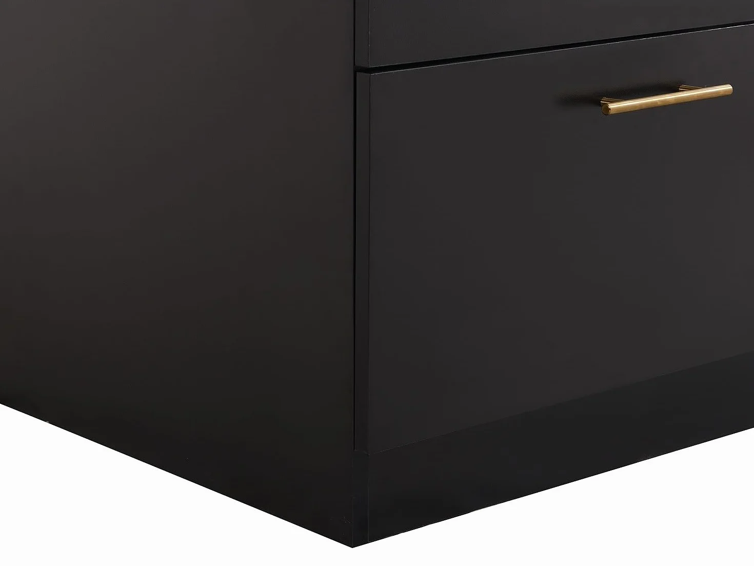 Vente-unique - Isla Cocina 2 plazas Alegrita - MDF - Negro, Blanco