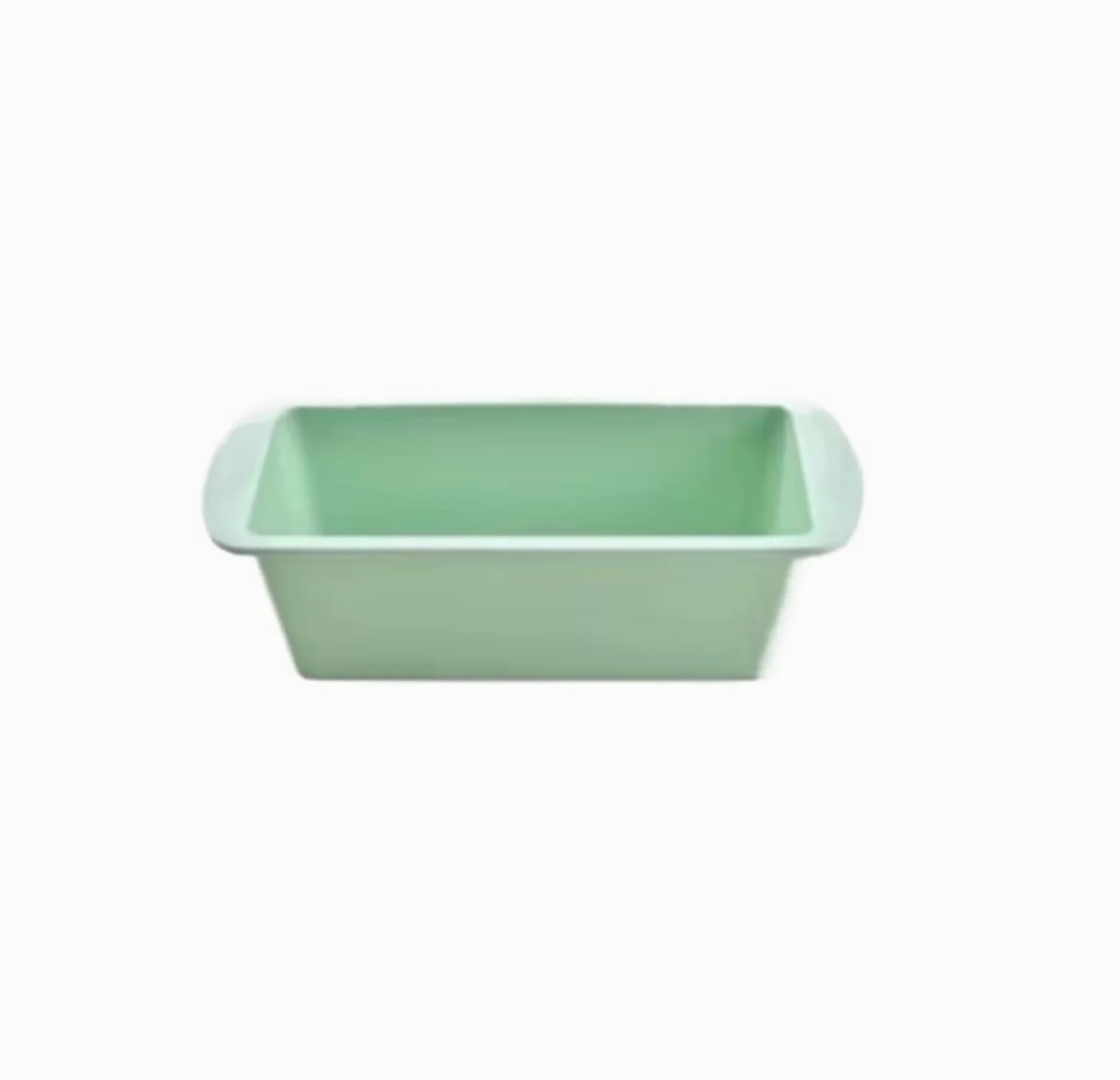 2 moldes rectangulares de silicona cuadrados for hornear pan, pasteles, tartas queso y pastel ángel Para Hornear Pasteles Y Pan(Green)
