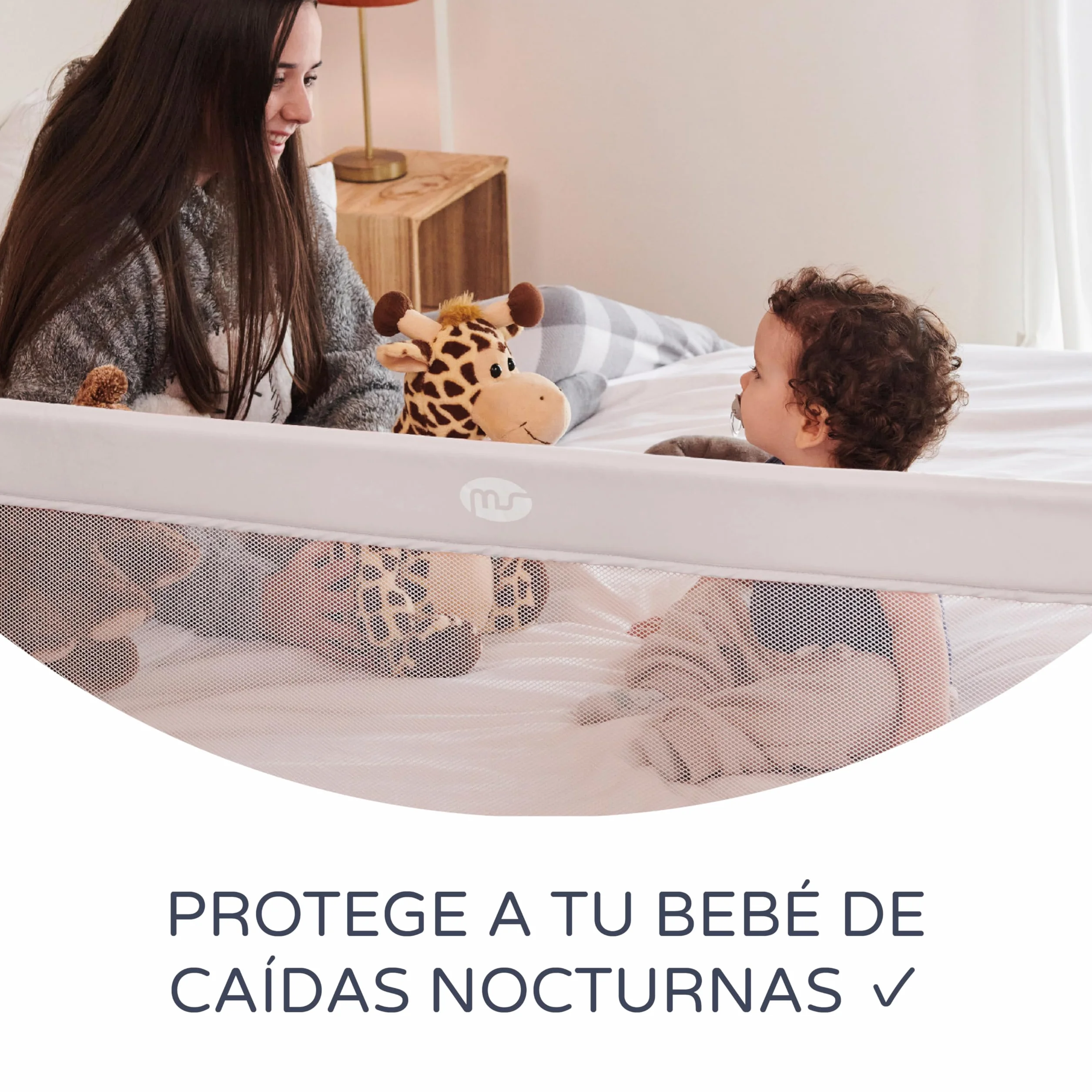 BabyWorld Barrera Básica Barandilla de Seguridad para Cama Infantil Plegable 150 cm