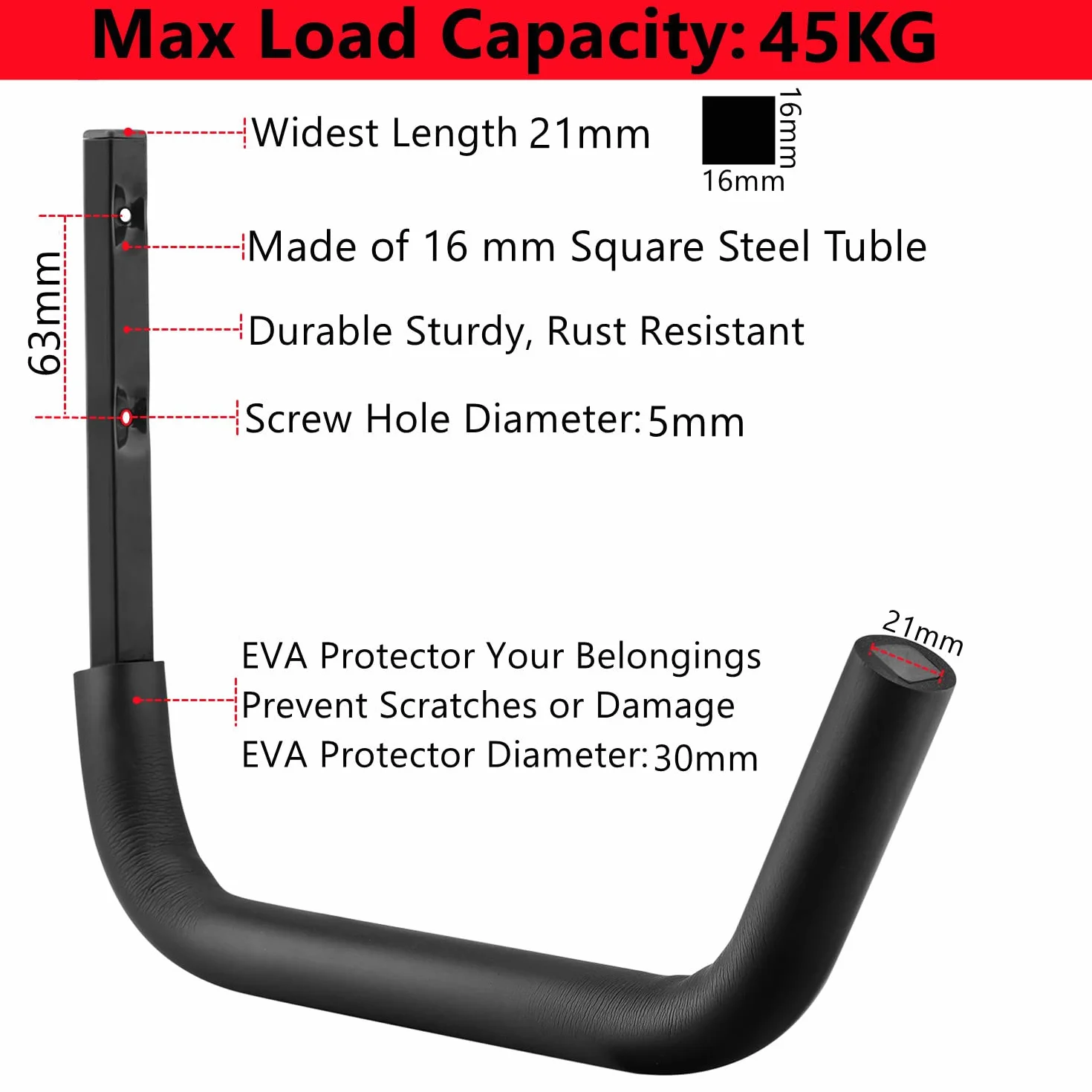 Bastidores de almacenamiento para kayak, canoa, tabla de surf, SUP (38,8 cm x 26,7 cm)