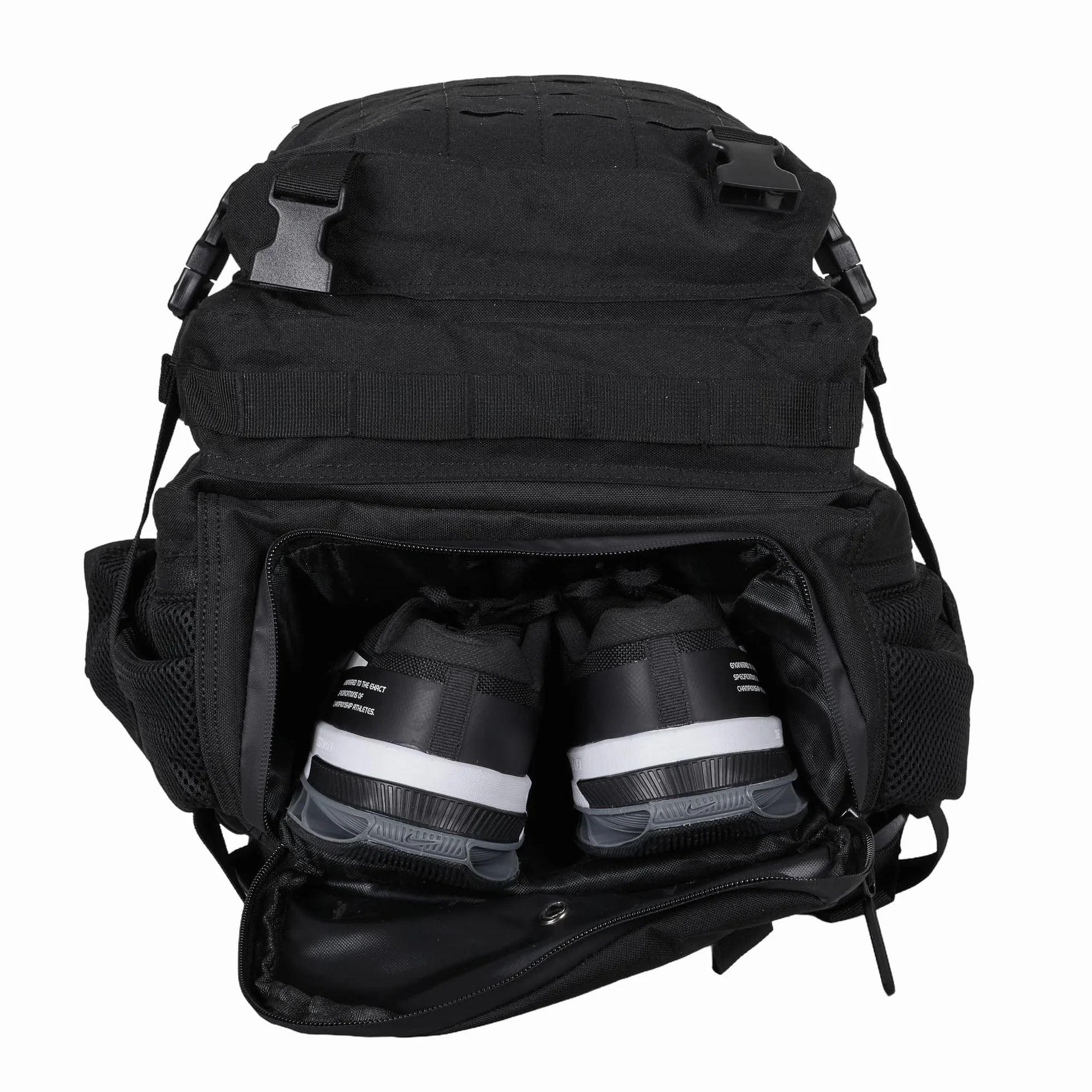 ELITEX TRAINING Mochila Táctica 45L V2 Repelente al Agua Oxford 1000D Cremallera Impermeable Negro