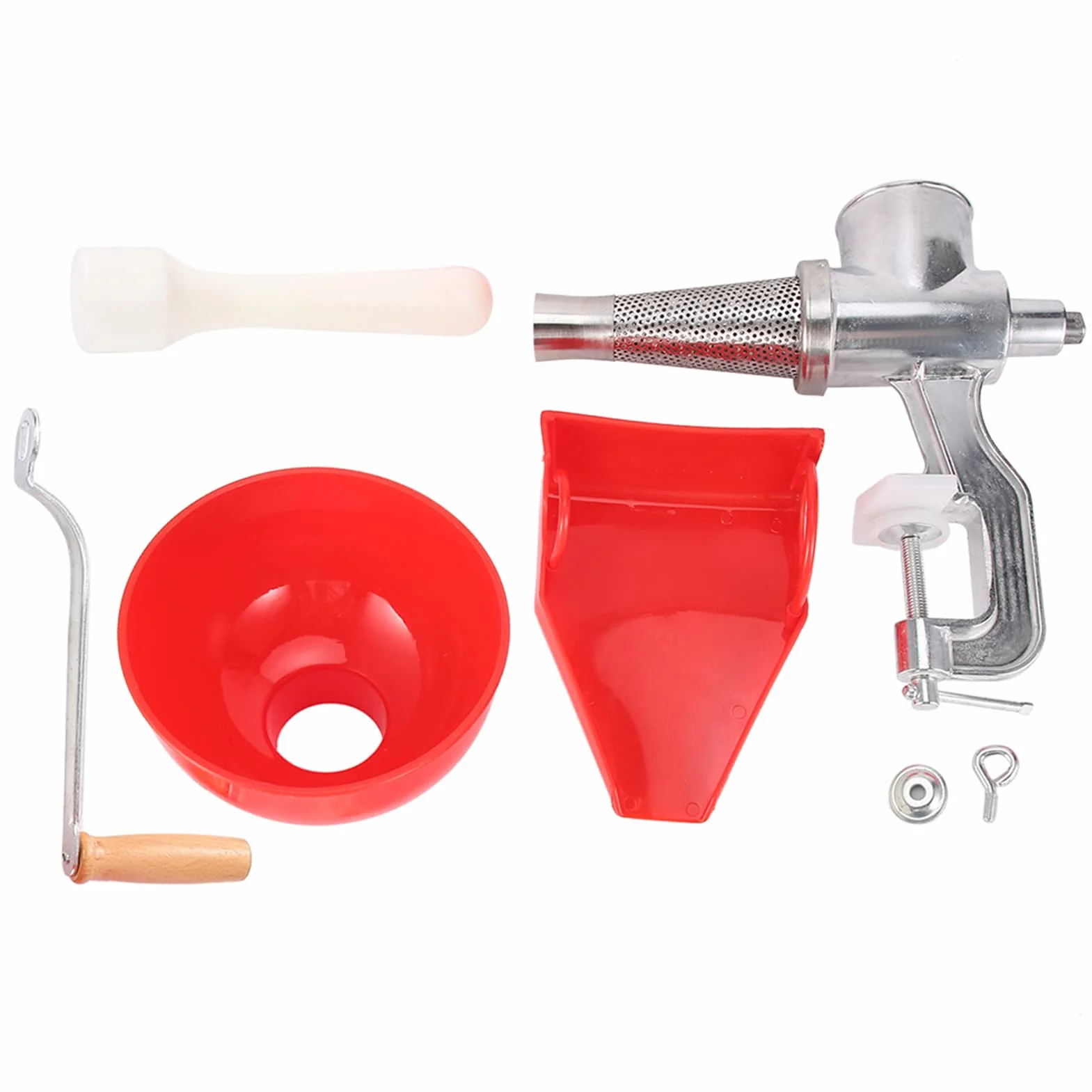 Exprimidor de Tomate de Gran Capacidad, Filtro de Acero Inoxidable, Separador de Cáscara y Semillas