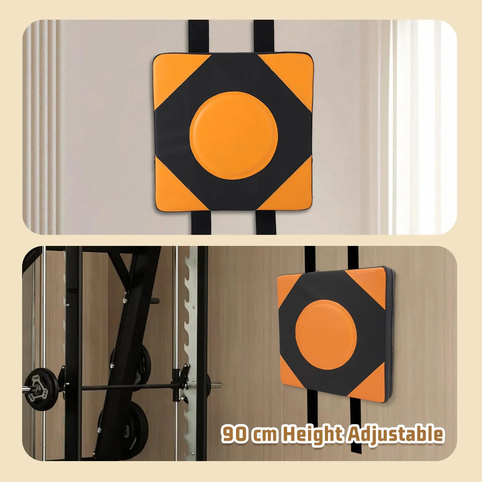 Almohadilla de Boxeo de Pared 38x38x7cm Portátil Ajustable Cuadrado Esponja Alta Elasticidad