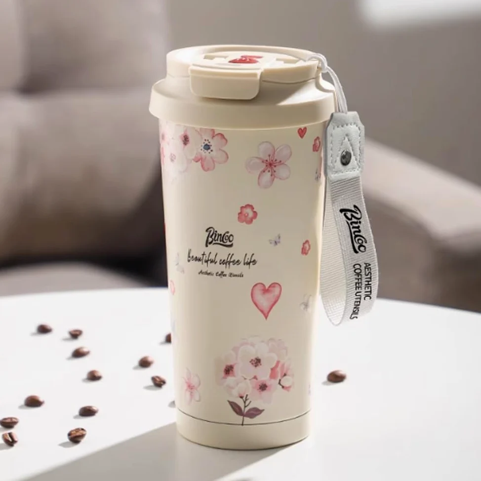 Taza de café totalmente automática, termo eléctrico recargable, modelo Stanley, vaso de acero inoxidable con agitación de un solo toque, 8 horas de larga duración, conservación del calor,