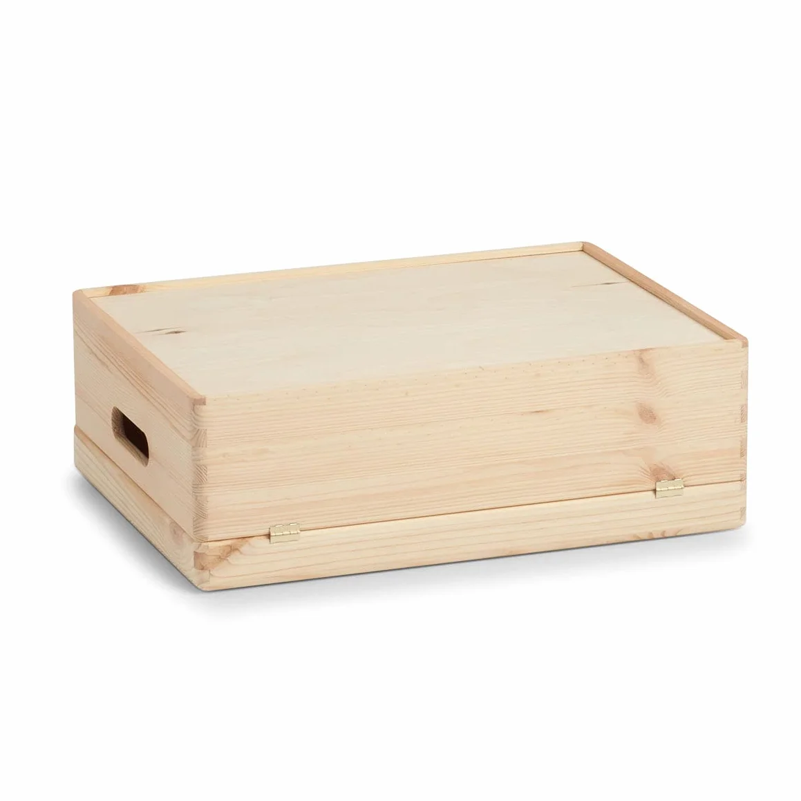 Zeller 13151 Caja Multiusos con Tapa, Madera, Marrón, 40x30x14 cm