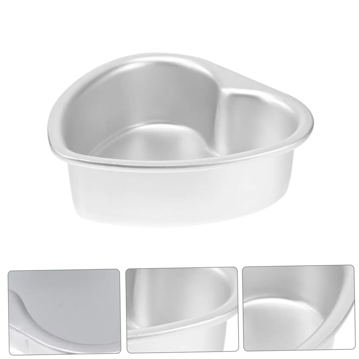 GLEAVI 2 Moldes para Tartas en Aleación de Aluminio y Reutilizables y Fáciles de Desmoldar Forma de Corazón Ideales para Hornear en Casa y Principiantes Principiantes