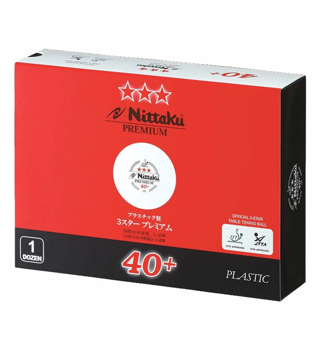 NITTAKU 3-Star Premium 40+ Pelotas de tenis de mesa