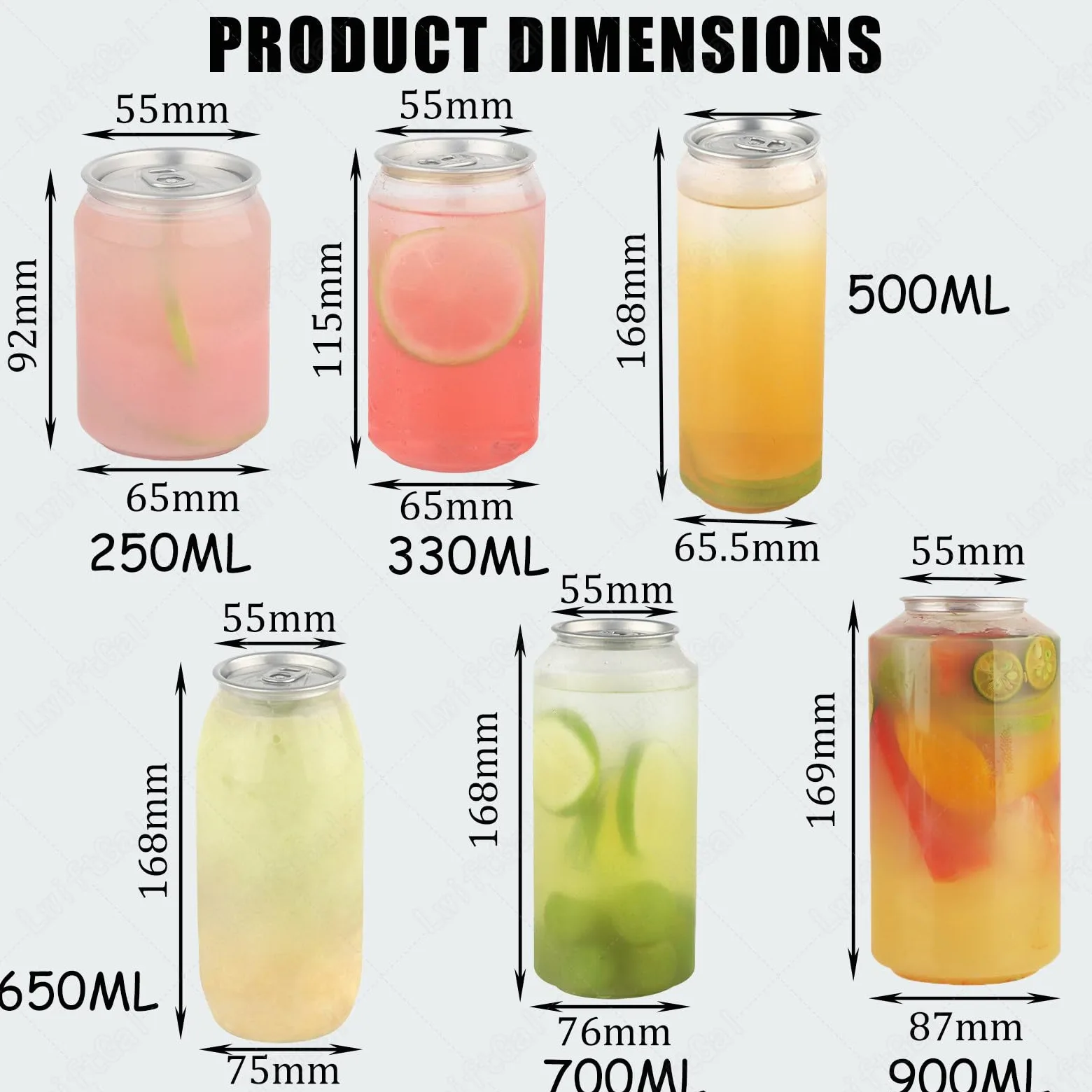 Vasos transparentes a prueba de fugas, botellas de plástico desechables con tapas de aluminio para jugo y Boba, compatibles con sellador automático de tazas, paquete de 200, 250 ml