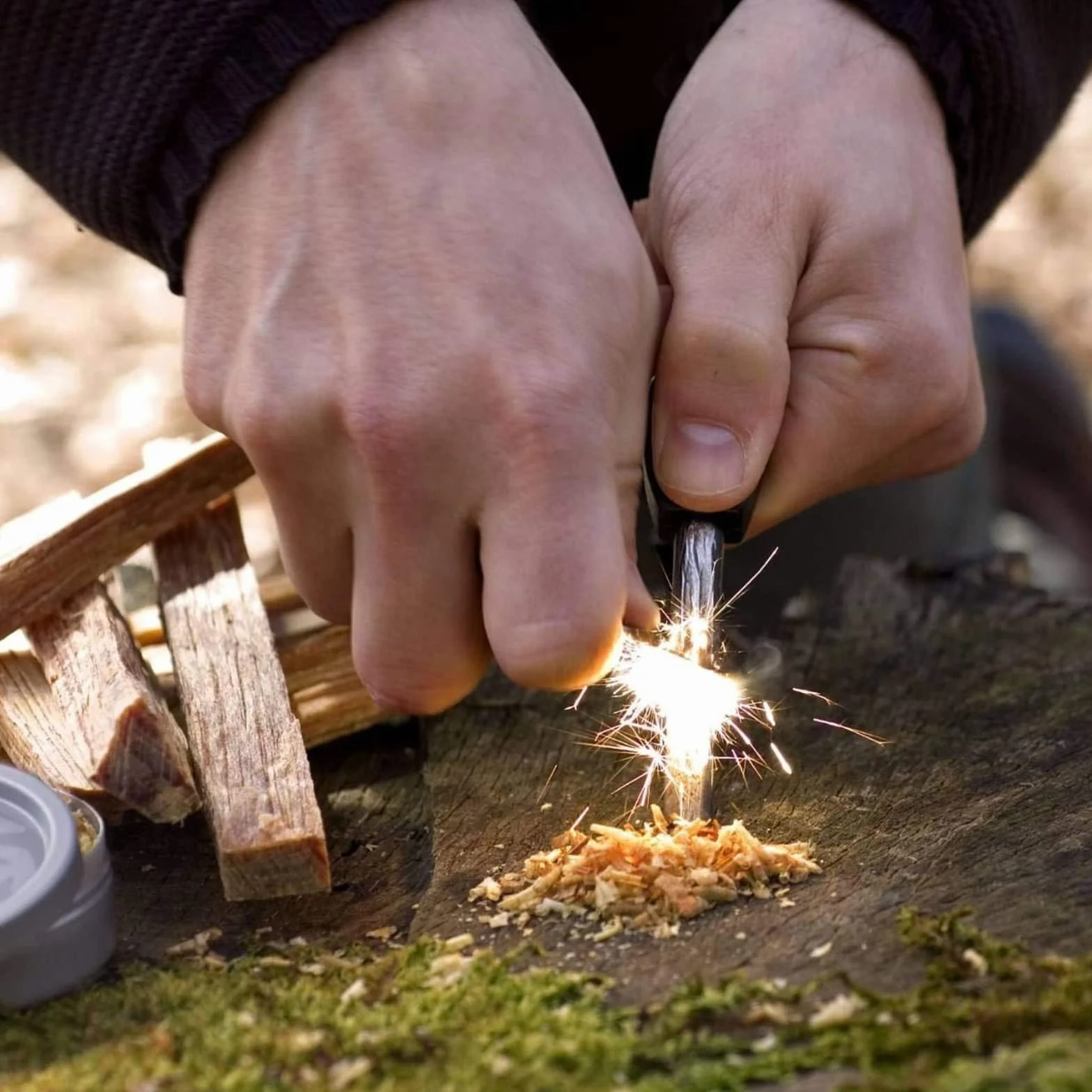 Kit de Inicio de Fuego, Kit de Supervivencia al Aire Libre, sistemas de inicio de fuego y yesca de emergencia para camping y senderismo