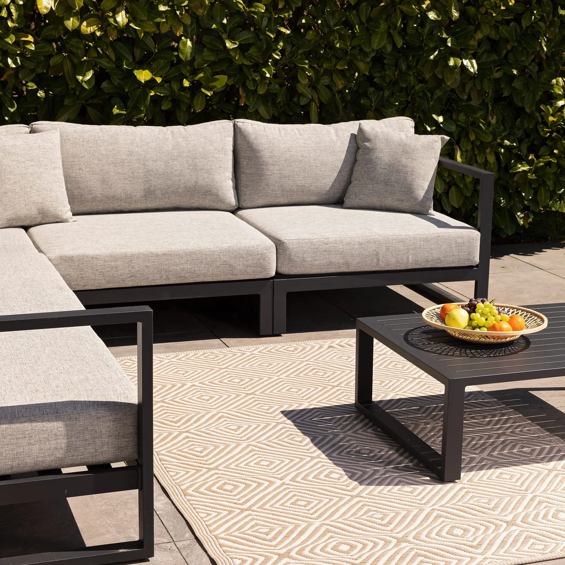 JEMIDI Alfombra para Exteriores 180 x 120 cm - Alfombra de Polipropileno para Exterior jardín terraza balcón - Resistente a la Intemperie y Lavable