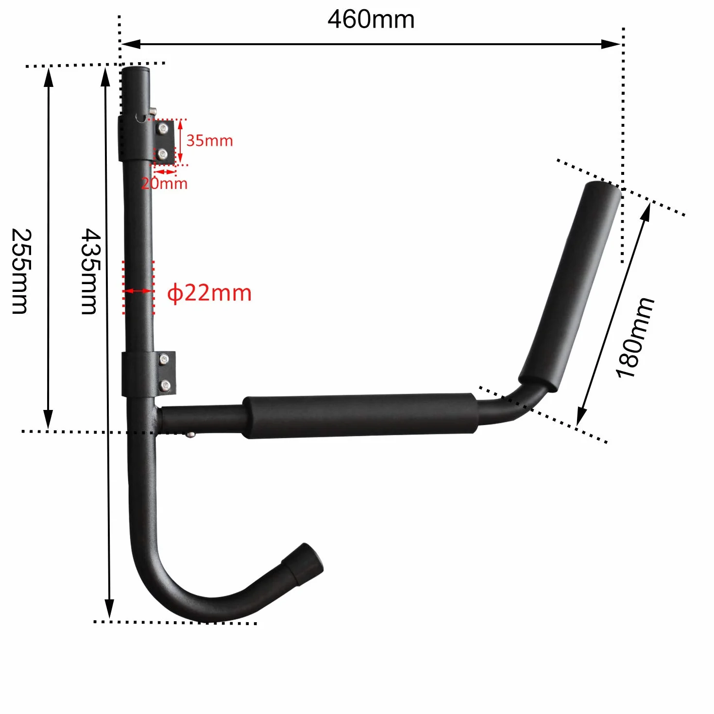 Estante de Almacenamiento para Kayak, Ganchos de Pared de Acero Resistente, Capacidad 80 Libras
