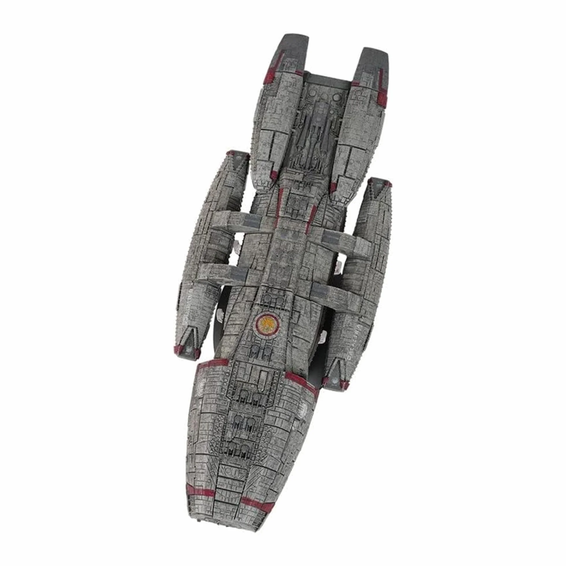 Hero Collector Galactica (Blood & Cromo) | Barco Battlestar Galactica | Réplica de modelo de metal y plástico ABS rojo