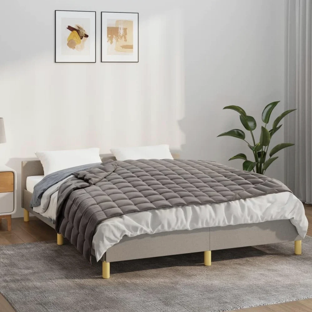 INLIFE Manta ponderada gris 140 x 200 cm 10 kg tejido casa y jardín, ropa de cama (10,36 kg)