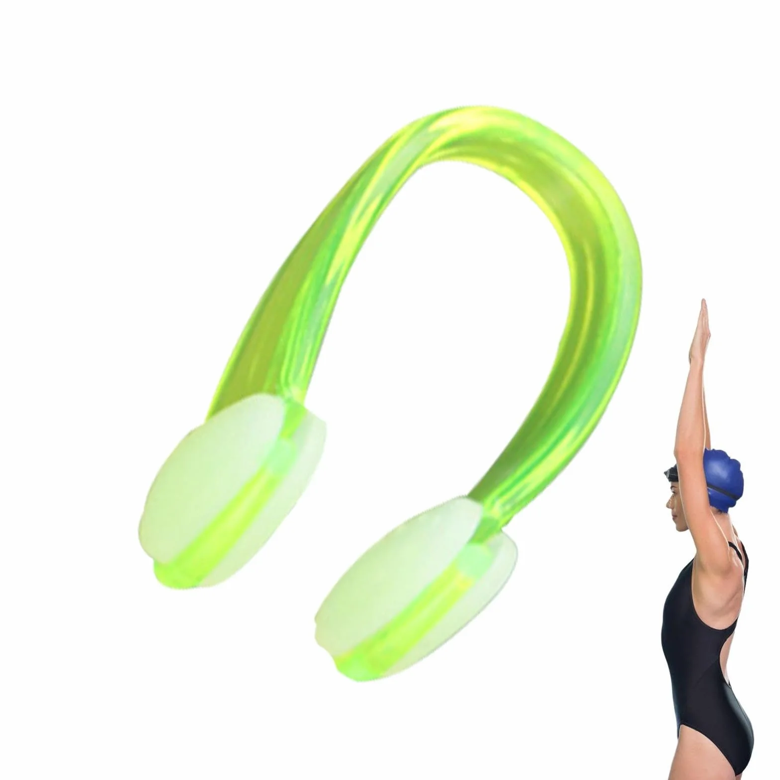 Tapón de nariz para natación de silicona para adultos y adolescentes, equipo de entrenamiento de piscina