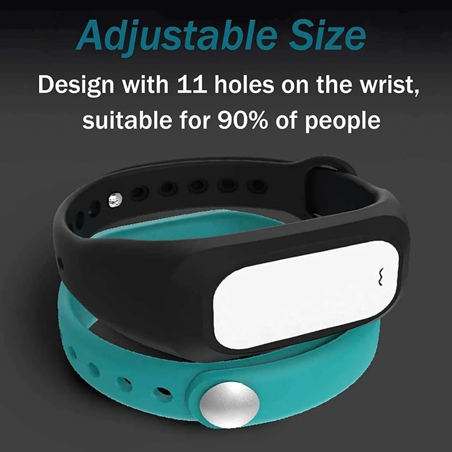 Genérico Pulsera antironquidos, Pulsera Inteligente Ajustable de 3 velocidades, solución eficaz contra los ronquidos for Dormir Durante la Noche – Recargable por USB, Regalo portátil(Black)