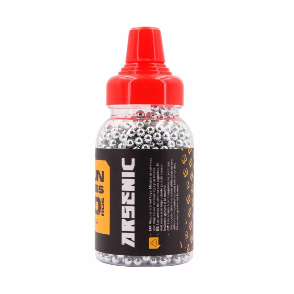 Arsenic Kripton Bolas de Acero para Aire Comprimido 4.5mm 0.35g Calibre .177 1500 Unidades Munición BB