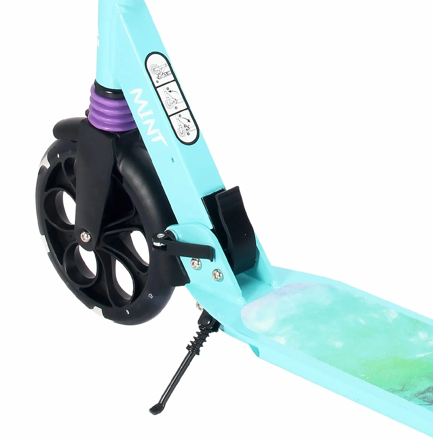 Patinete Urbano Plegable con Ruedas 200 mm Doble Suspension Manillar Ajustable