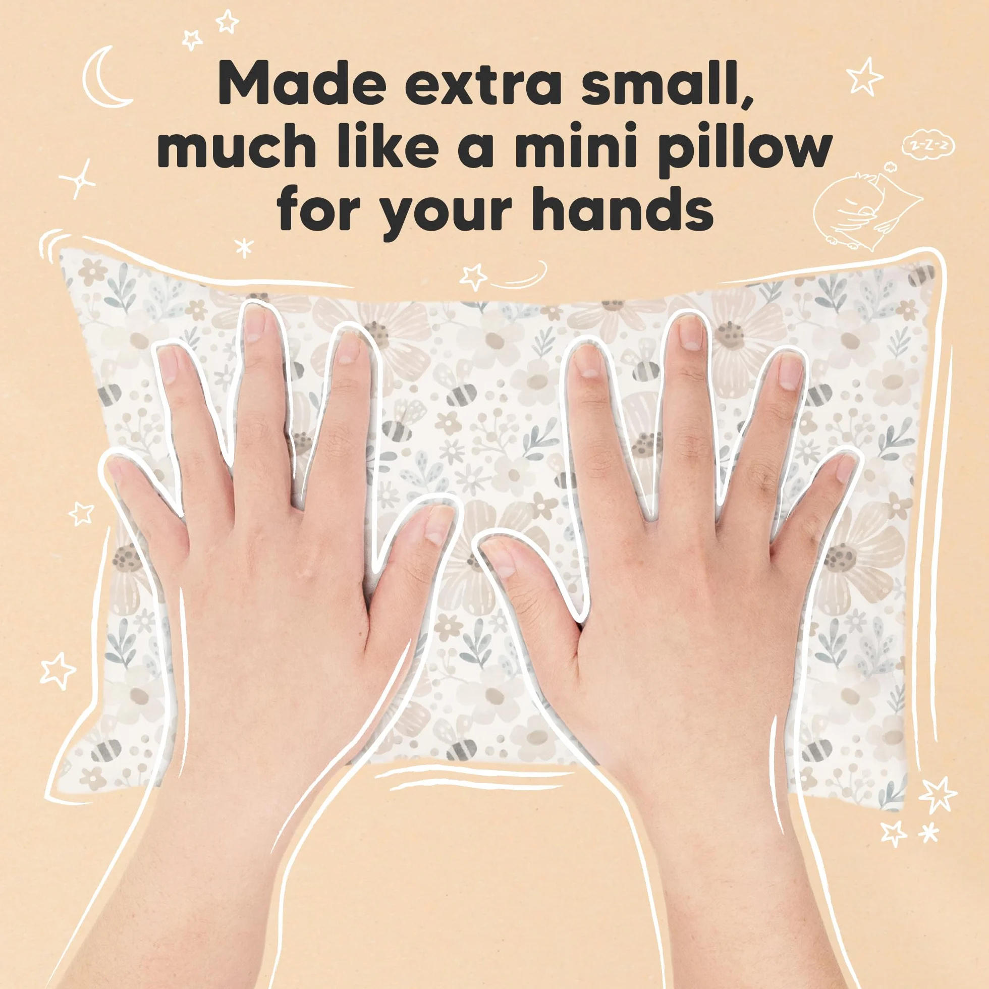 KeaBabies Mini Almohada para Niños Pequeños con Funda de Algodón Orgánico, 9 x 13 Pulgadas, Suave
