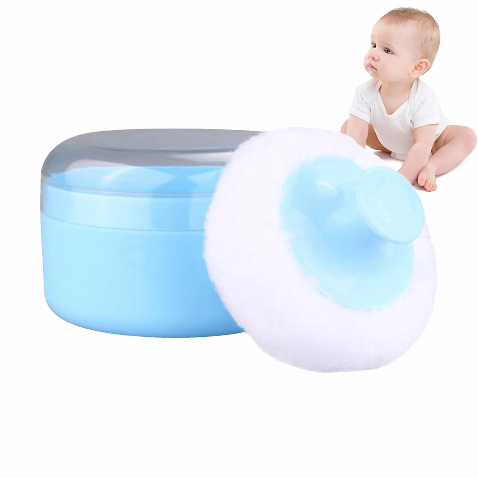 Envase Para Polvos de Talco Con Aplicador - Caja De Polvo Suelto Para Espolvorear,Soporte Para Padres Recién Nacidos Cuidadores Enfermeras Guardería Baño