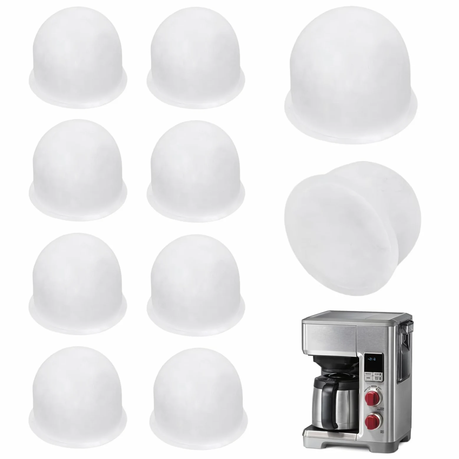 Paquete de 10 cápsulas de filtro de agua para cafetera Wolf Gourmet, filtro de carbón activado de repuesto para WGCM100S, WGCM110S, WGCM120S, compatible con cafetera Wolf Gourmet