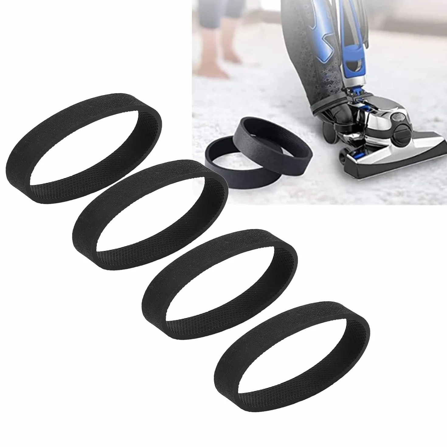 4 Piezas de Cinturones de Aspiradora Reemplazo de Correa de Vacío Suave Flexible de Goma para Kirby Avalir