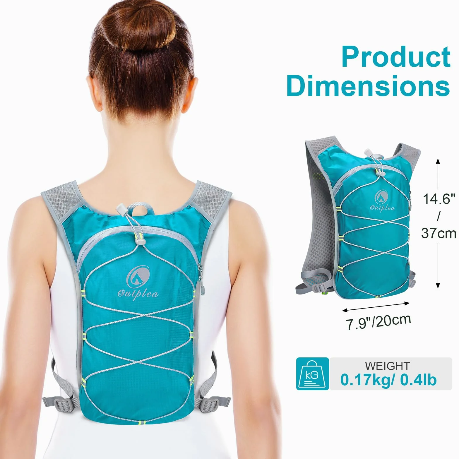 Chaleco Hidratacion Trail Running Mujer Hombre, Mochila Hidratacion con Bolsa de Agua de 2L, Mochila MTB para Maratón Ciclismo Senderismo