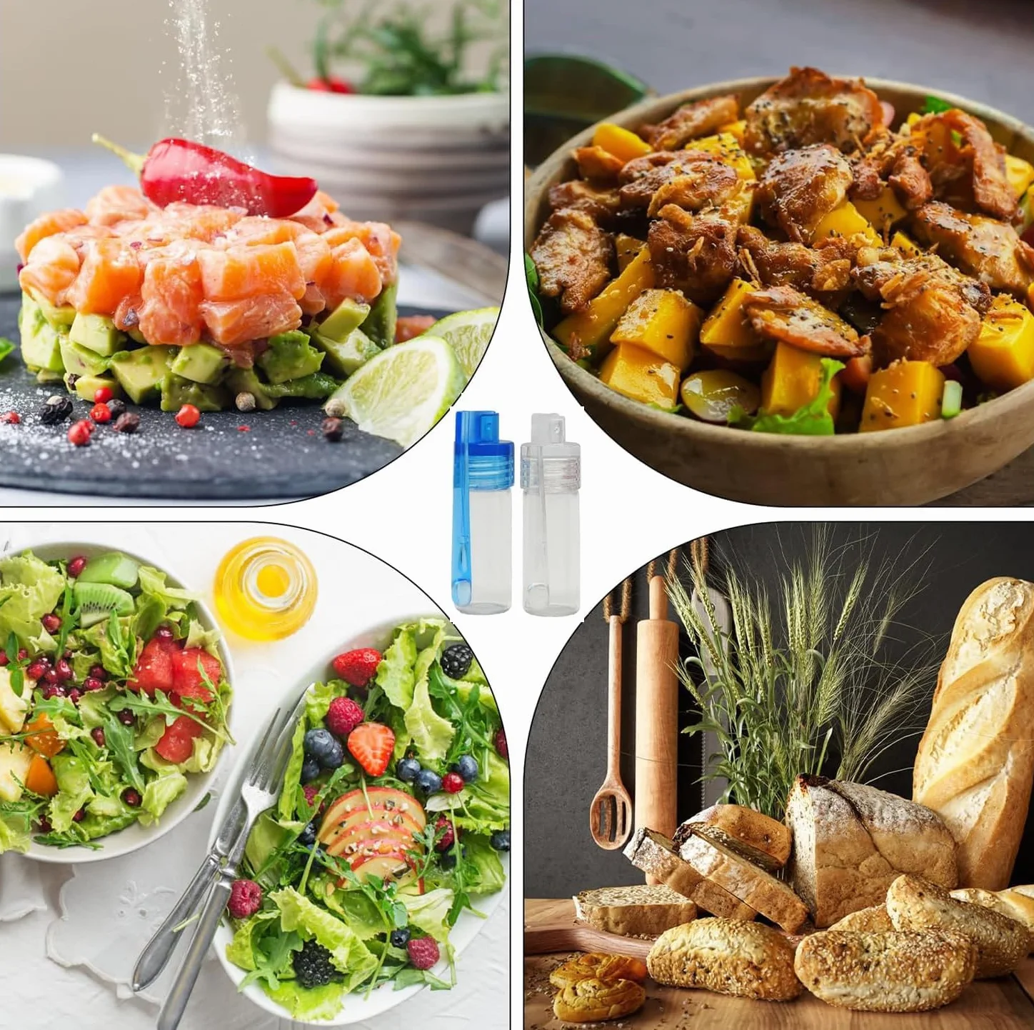 10 Piezas Polvo de Especias Botella con 1 Mini Embudo, Bote de Cristal Pequeño con Cucharilla, Herramienta de Polvo de Especias, Adecuada para Acampar Viajar Barbacoa