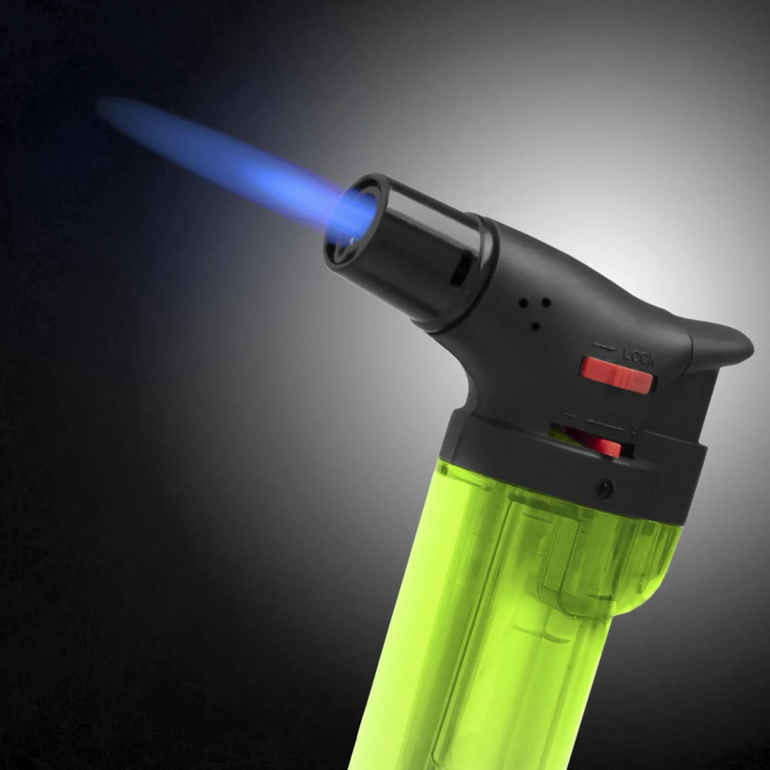 HIBRON Soplete De Cocina, Profesional Antorcha Butano Encendedor Mechero, Recargable Mini Culinario, con Bloqueo de Seguridad & Llama Ajustable para barbacóa Crema Cámping (Gas precargado), Pack x2
