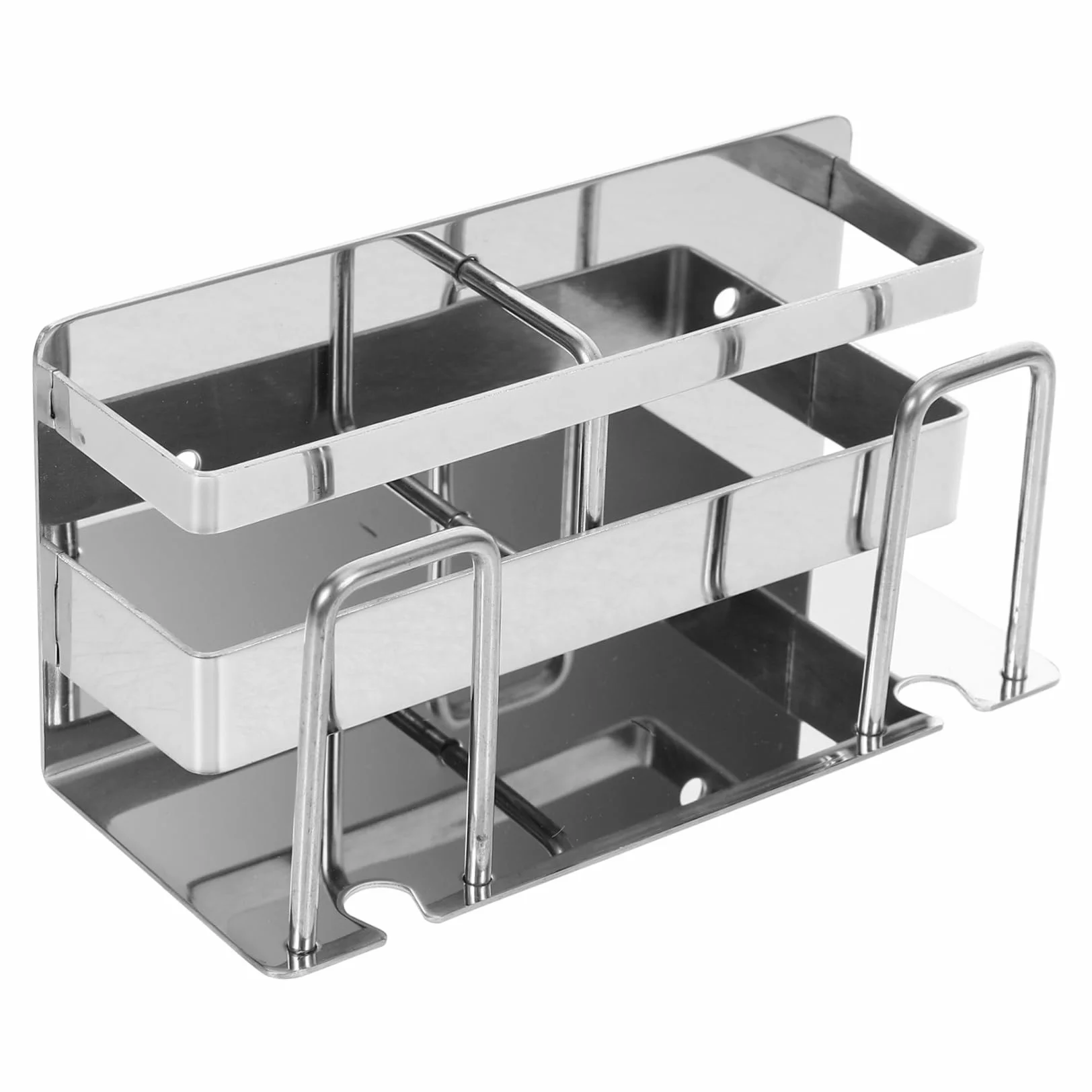 PRETYZOOM 4piezas Soporte para Cepillos De Dientes Inoxidable Organizador De Pared para Baño Montaje Sin Perforación Multiusos para Artículos De Aseo