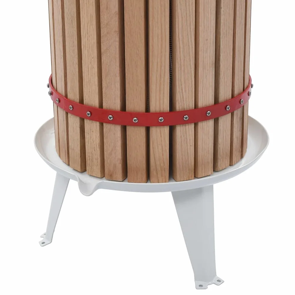 vidaXL Prensa de Vino y Fruta Mosto con Paño de Tela Utensilios Accesorios Cocina Comedor Bar Casa Hogar Menaje Preparación 30 L Madera Roble