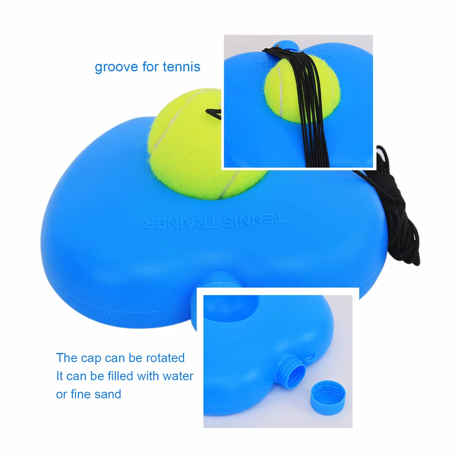 2Pcs Entrenador de Tenis de Mesa Entrenamiento Tenis con Cuerda Elástica de Goma Herramienta Práctica Pelota autopráctica de Tenis para Entrenamiento Niños Adultos Jugador