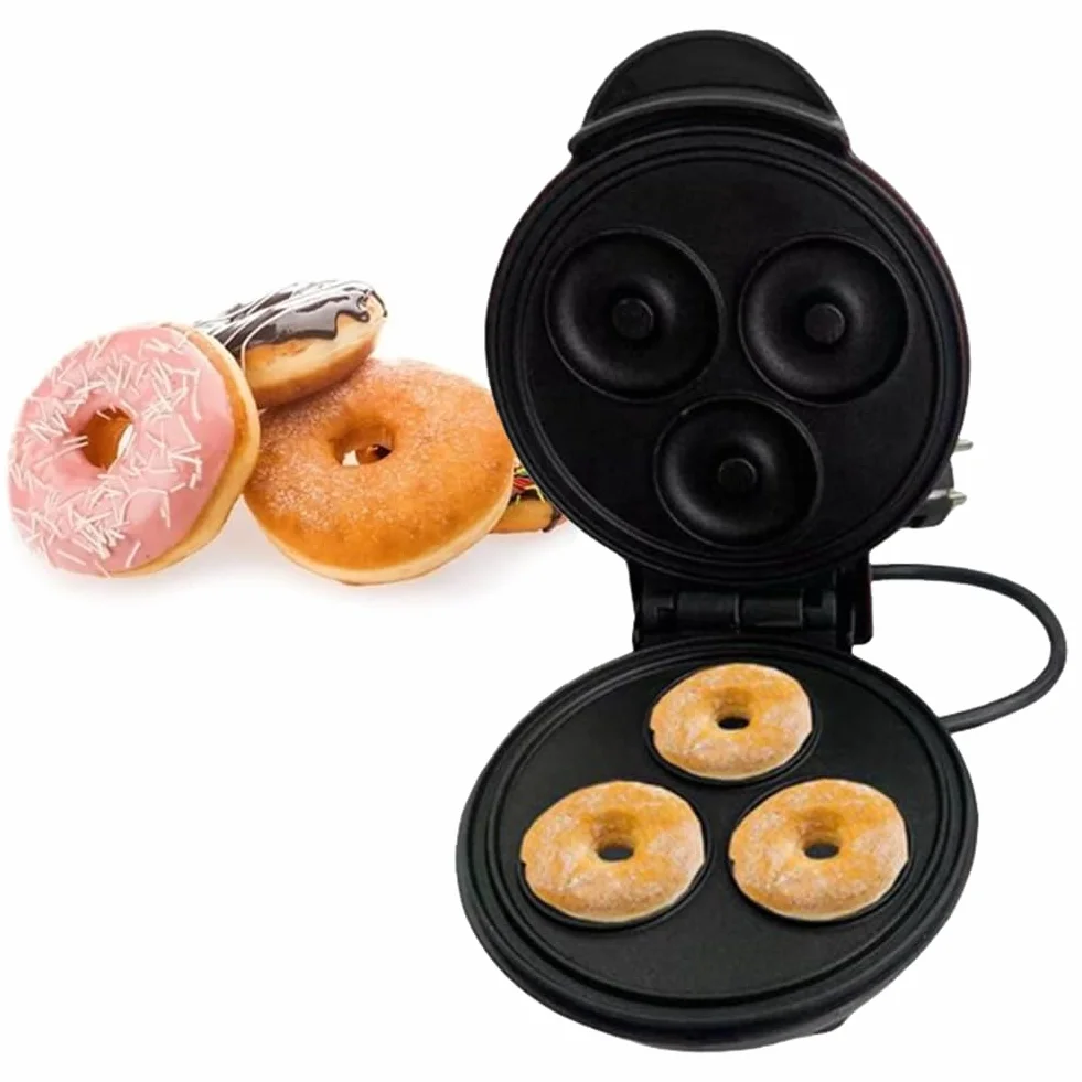 Máquina Eléctrica para Hacer Donas, Cocina con Revestimiento Antiadherente, para Hacer Donas, Aperitivos para Niños, Postres, Mini Máquina para Hacer Donas, Enchufe Europeo C