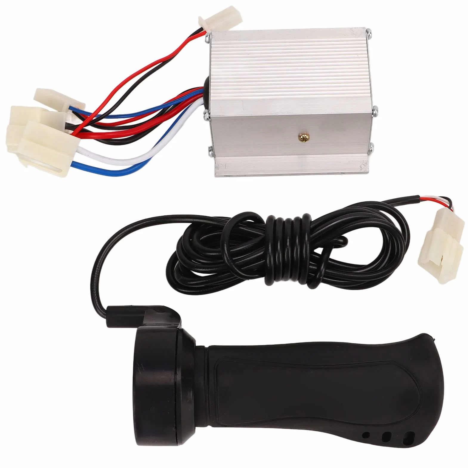Controlador de Motor Cepillado 12V 250W Kit Empuñadura Acelerador Goma Carcasa Aleación Aluminio para Bicicleta Eléctrica