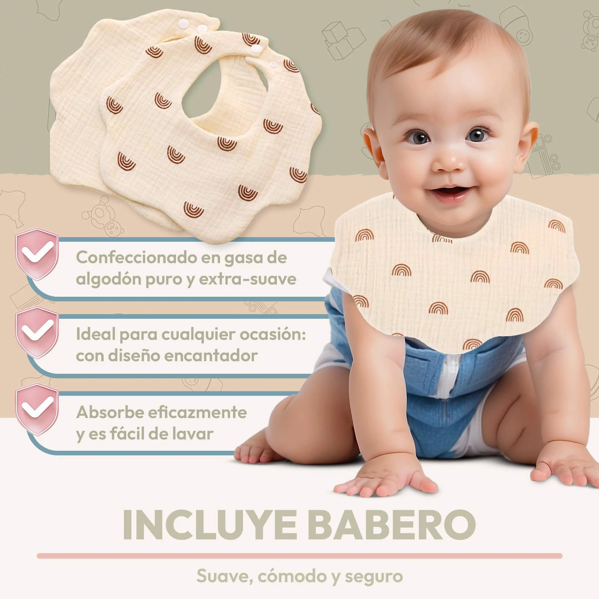 Mochila Portabebé Ergonómica 4 Posiciones – Recién Nacido a 36 meses, Asiento de Cadera, Transpirable, Lavable
