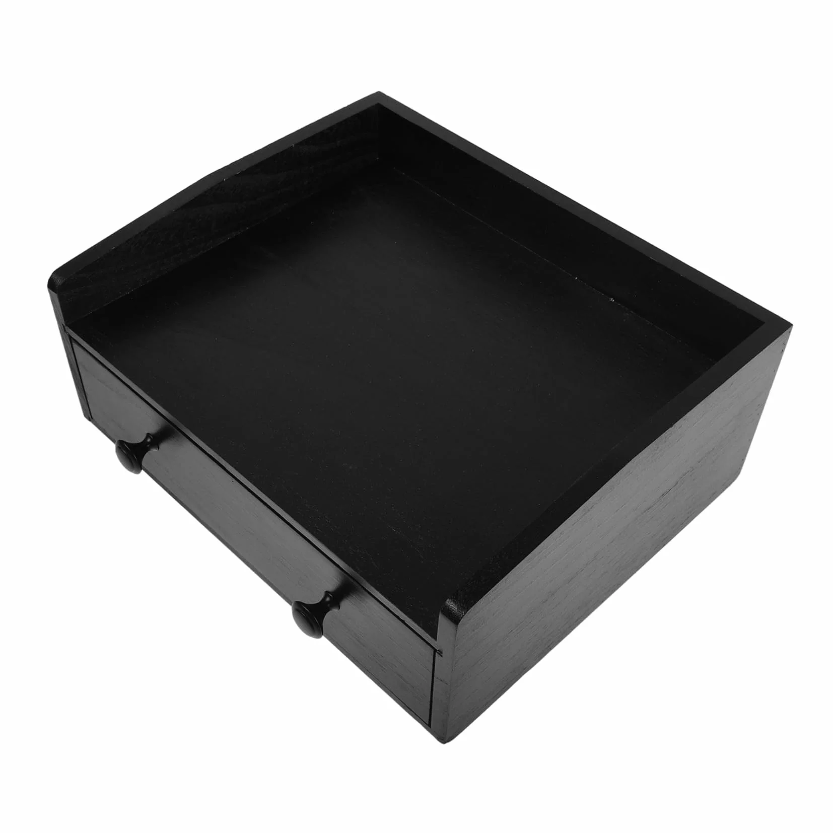 Cabilock Gabinete de Almacenamiento de Sobremesa de Madera Negra con Diseño Multifuncional y Cajones para Organizar Café E Ingredientes en Oficina o Decoración del Hogar