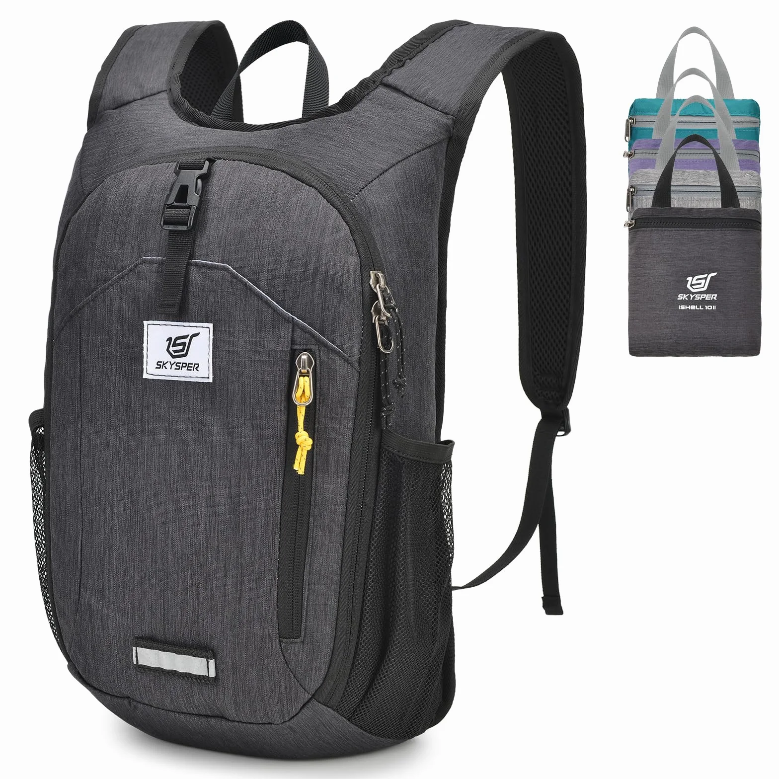 SKYSPER Mochila Plegable Ultraligera 10L, Mochila de Viaje Pequeña para Hombre Mujer Senderismo