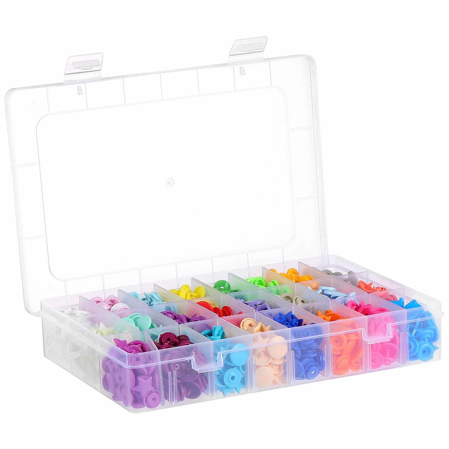 OSALADI Kit de Botones de Presión de Resina 360 Sets Diseño de Estrella para Ropa Infantil y Baberos, Fácil de Usar y Combinar en Manualidades Profesionales