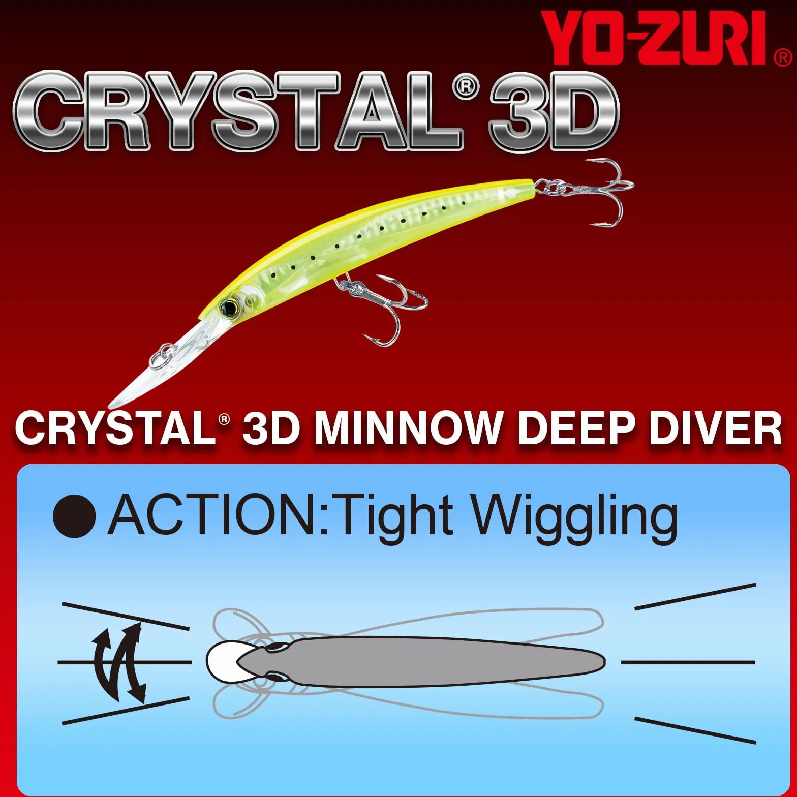 Yo-Zuri Crystal 3D Minnow Deep Diver 150 40g