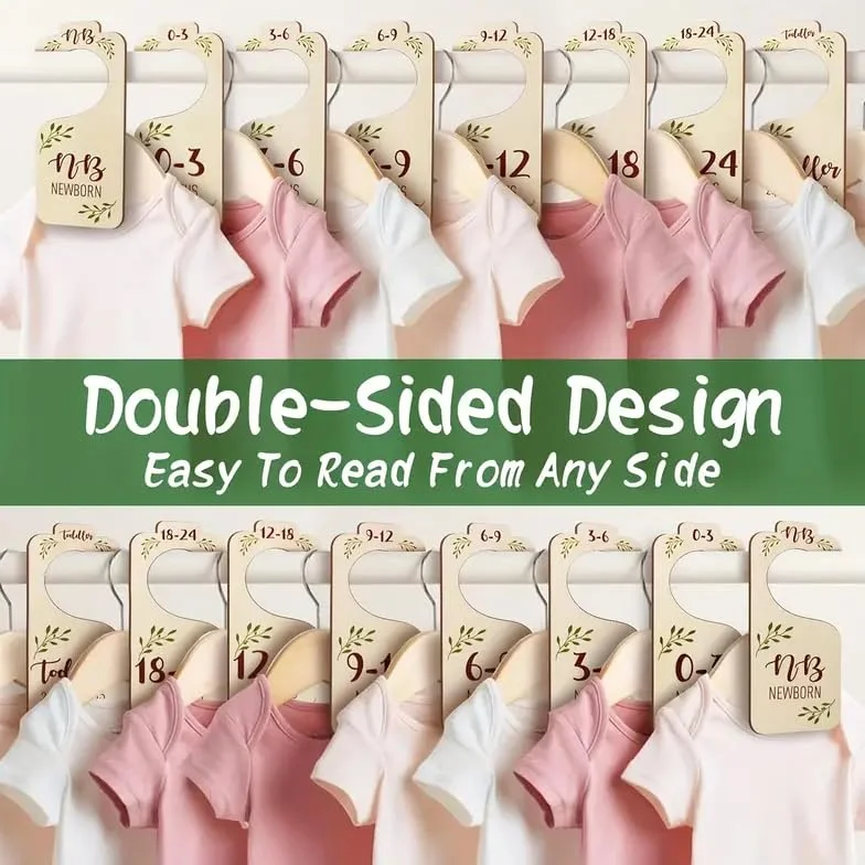 Separadores Divisores Para Armario De Bebe, Madera, 8 Piezas, Hasta +24 Meses, Beige